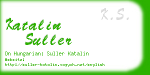 katalin suller business card